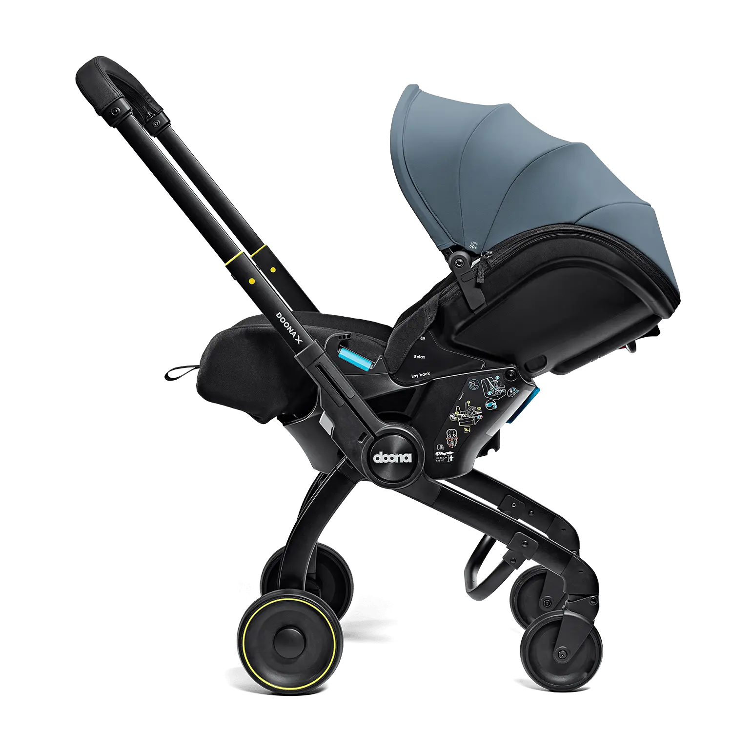 DOONA_X_Ocean_Blue_262522_Stroller_side_Lay_back_3