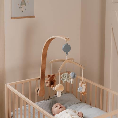 Little Dutch zenélő körforgó natúr fa vázzal - Forest Friends - Image 3