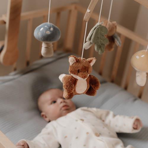 Little Dutch zenélő körforgó natúr fa vázzal - Forest Friends - Image 2