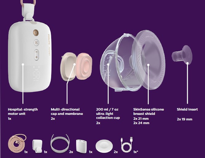 Philips AVENT Elektromos mellszívó Hands-Free Premium Plus SCF531/11 - Image 6