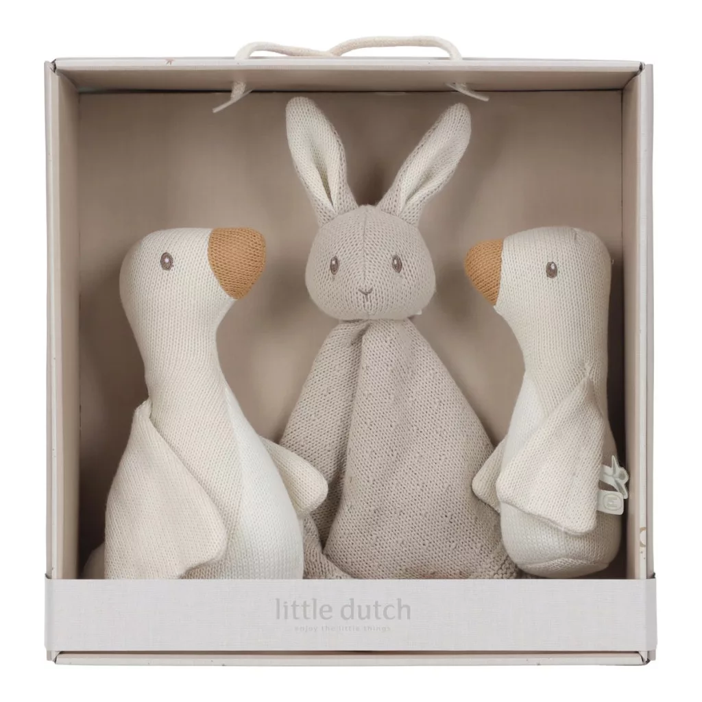 Little Dutch ajándékdoboz kötött termékekkel - Newborn Naturals