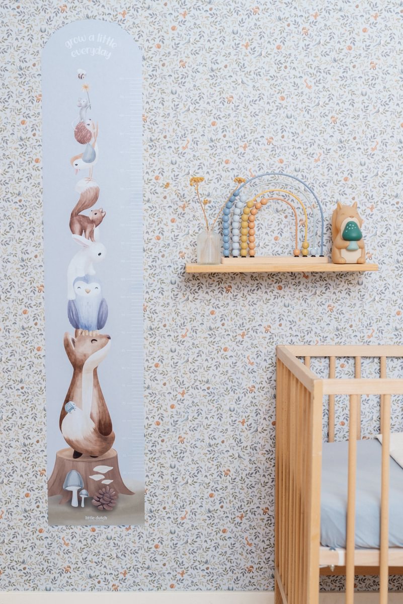 Little Dutch magasságmérő falmatrica - Forest Friends - Image 4