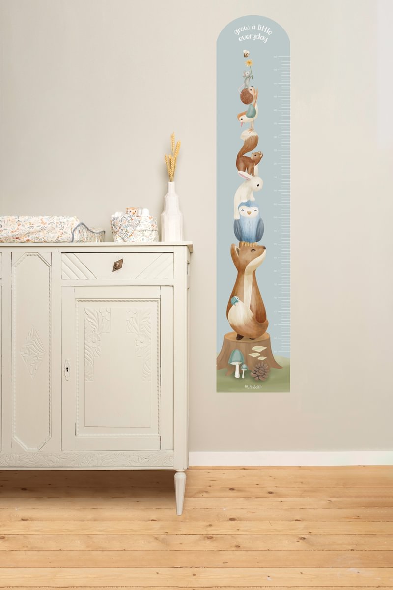 Little Dutch magasságmérő falmatrica - Forest Friends - Image 7