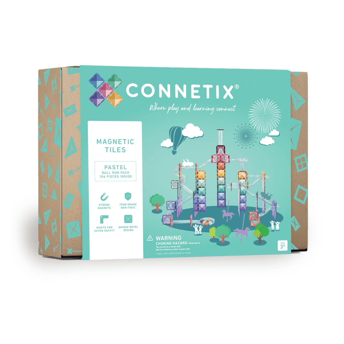 Connetix Pasztell Golyópálya (106 db)