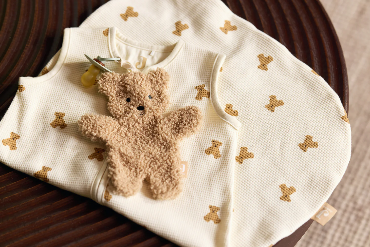 Jollein waffle hálózsák (60 cm) - Teddy Bear - Image 2