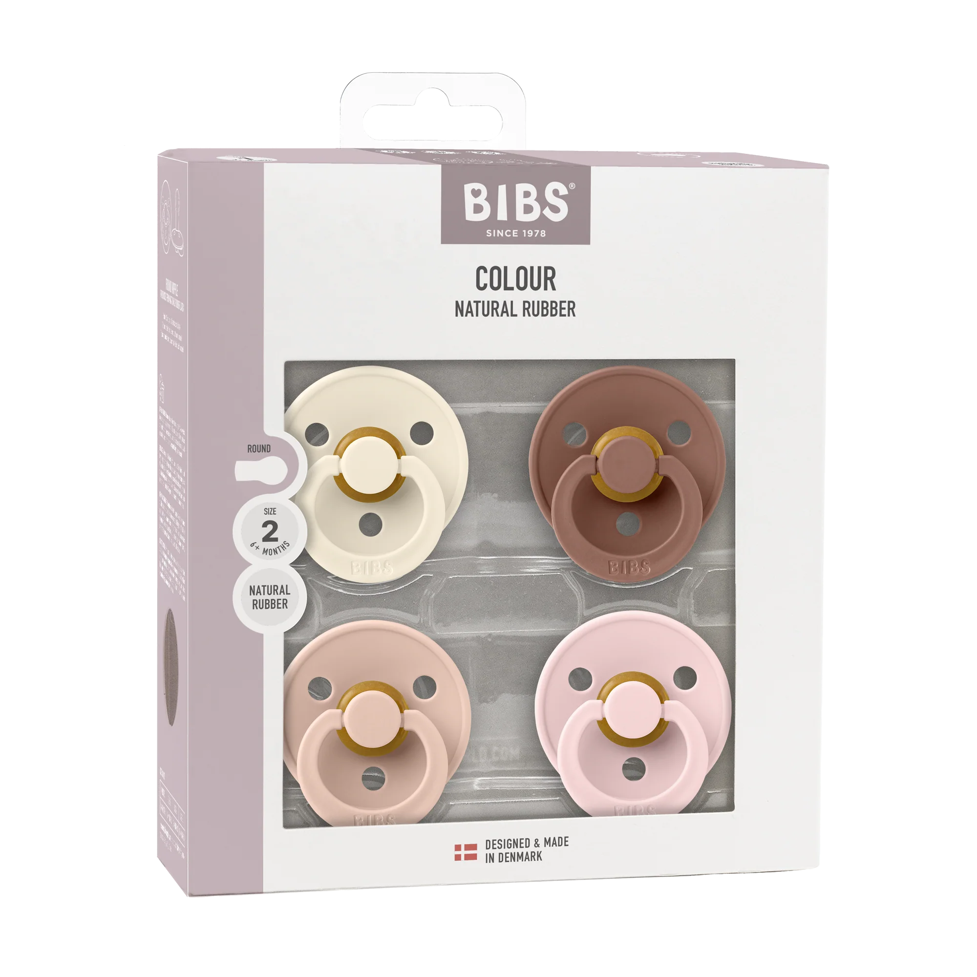 BIBS Colour - krémfehér/púderrózsaszín/mackó/cseresznyevirág (4 db) - Image 2