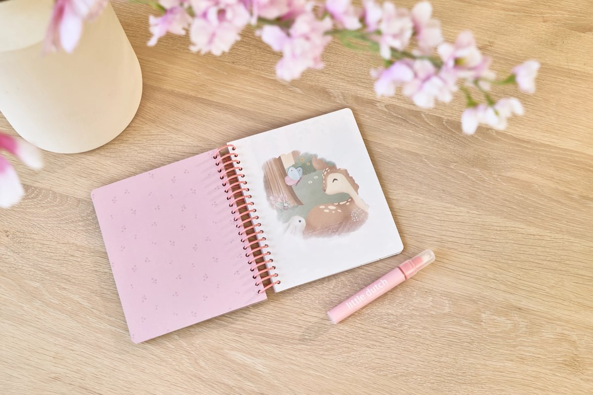 Little Dutch vízzel színező füzet - Rosa Fairy Garden - Image 5