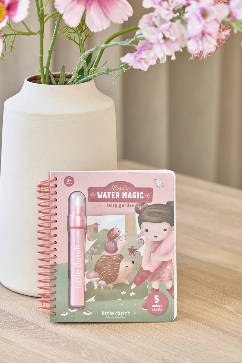Little Dutch vízzel színező füzet - Rosa Fairy Garden - Image 3