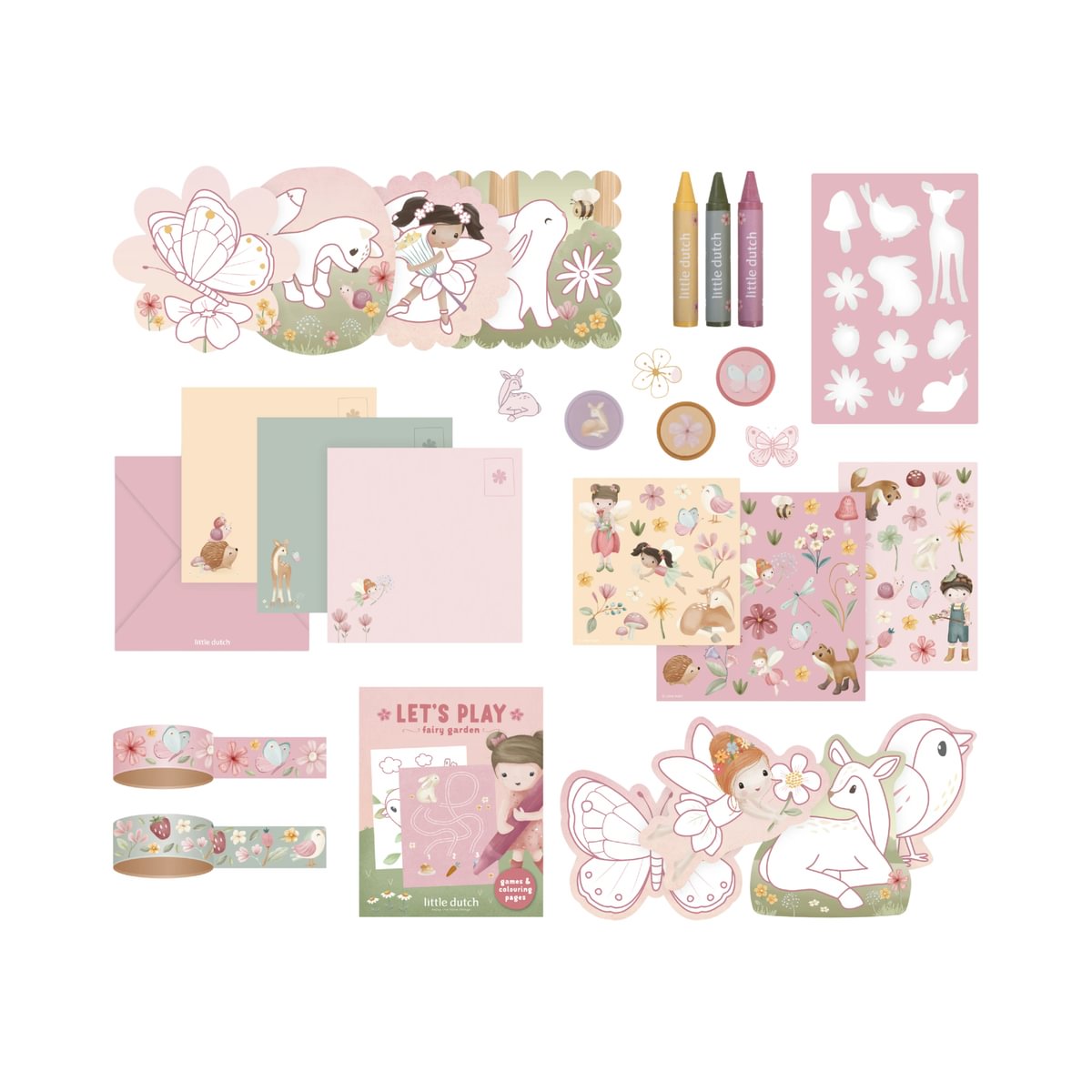 Little Dutch kreatív készlet bőröndben - Rosa Fairy Garden - Image 16