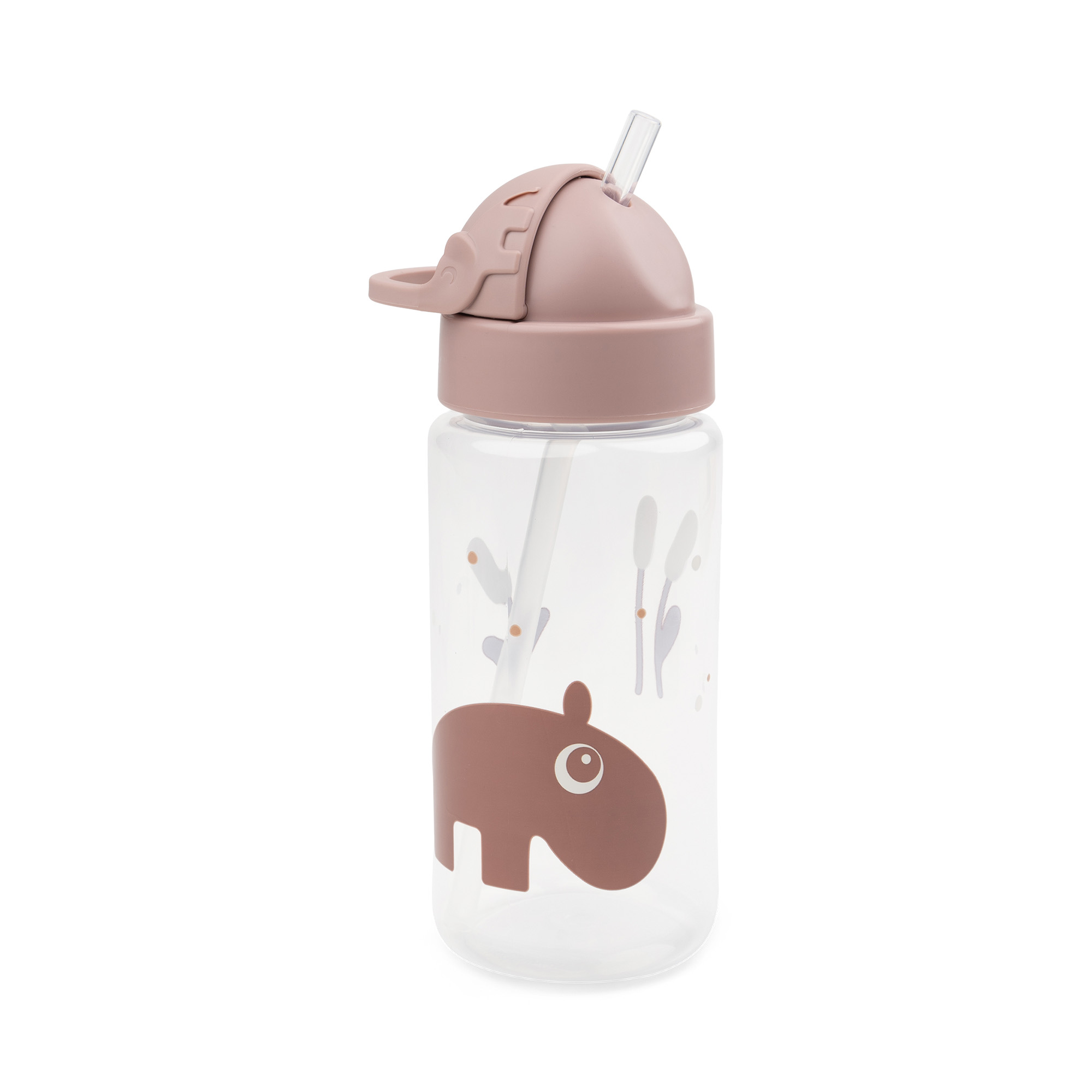 Straw bottle - Ozzo - Powder Done by Deer szívószálas sportüveg, Ozzo - púder – baba étkezés kellék