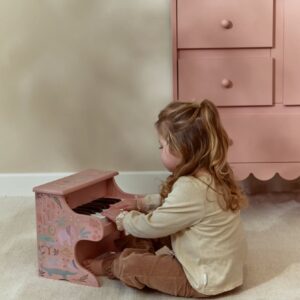 Little Dutch elektronikus zongora pink - Safari Friends – fa játék gyerekeknek