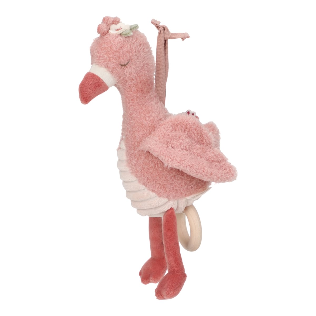 LD8306 Little Dutch felhúzható zenélő flamingó-Safari Friends (9)