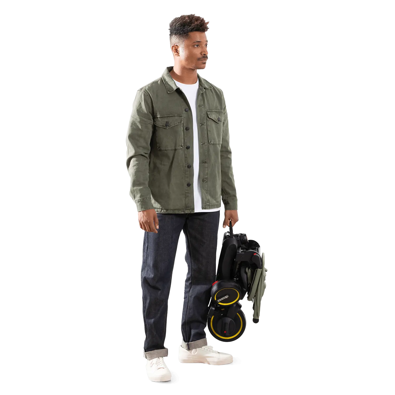 Man_holds_Liki_S3_Desert_Green
