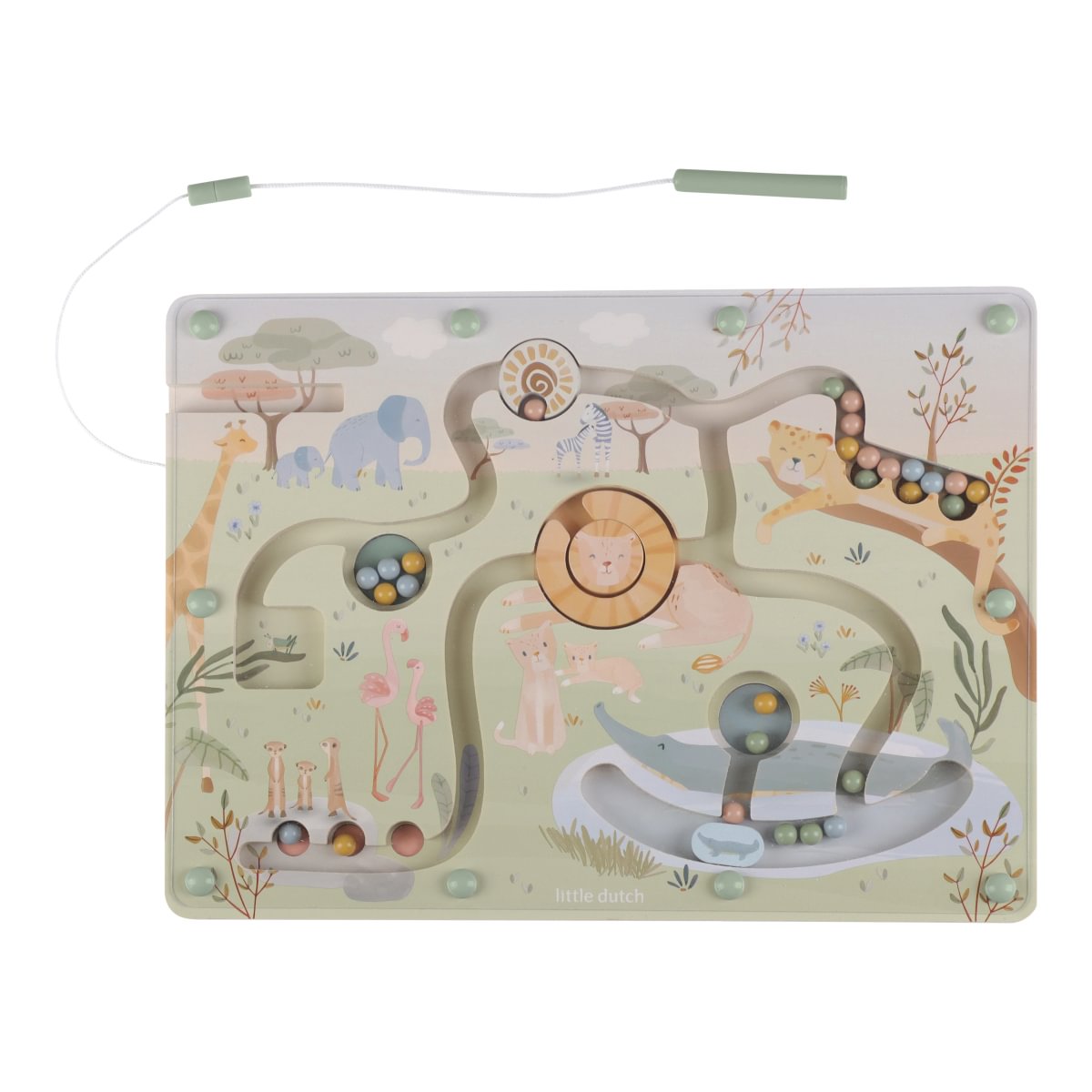 LD7464 Little Dutch mágneses labirintus - Safari Friends (11)