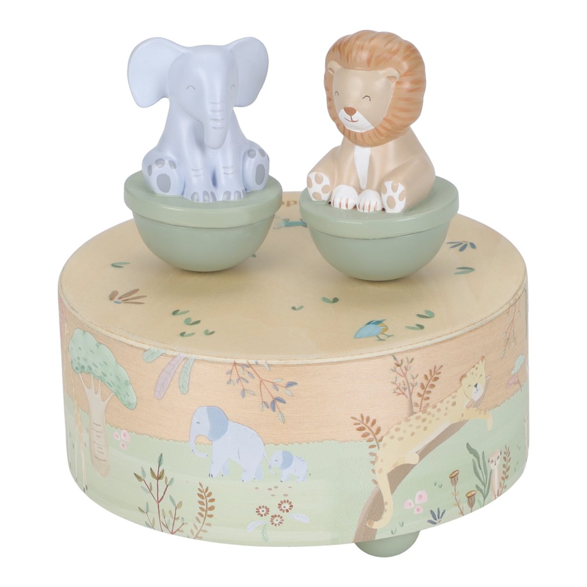 LD7489 Little Dutch mozgó figurás zenedoboz - Safari Friends (10)