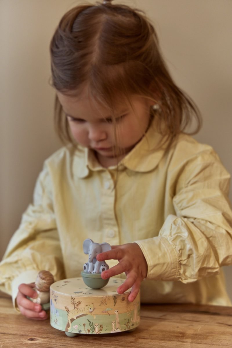 LD7489 Little Dutch mozgó figurás zenedoboz - Safari Friends (4)