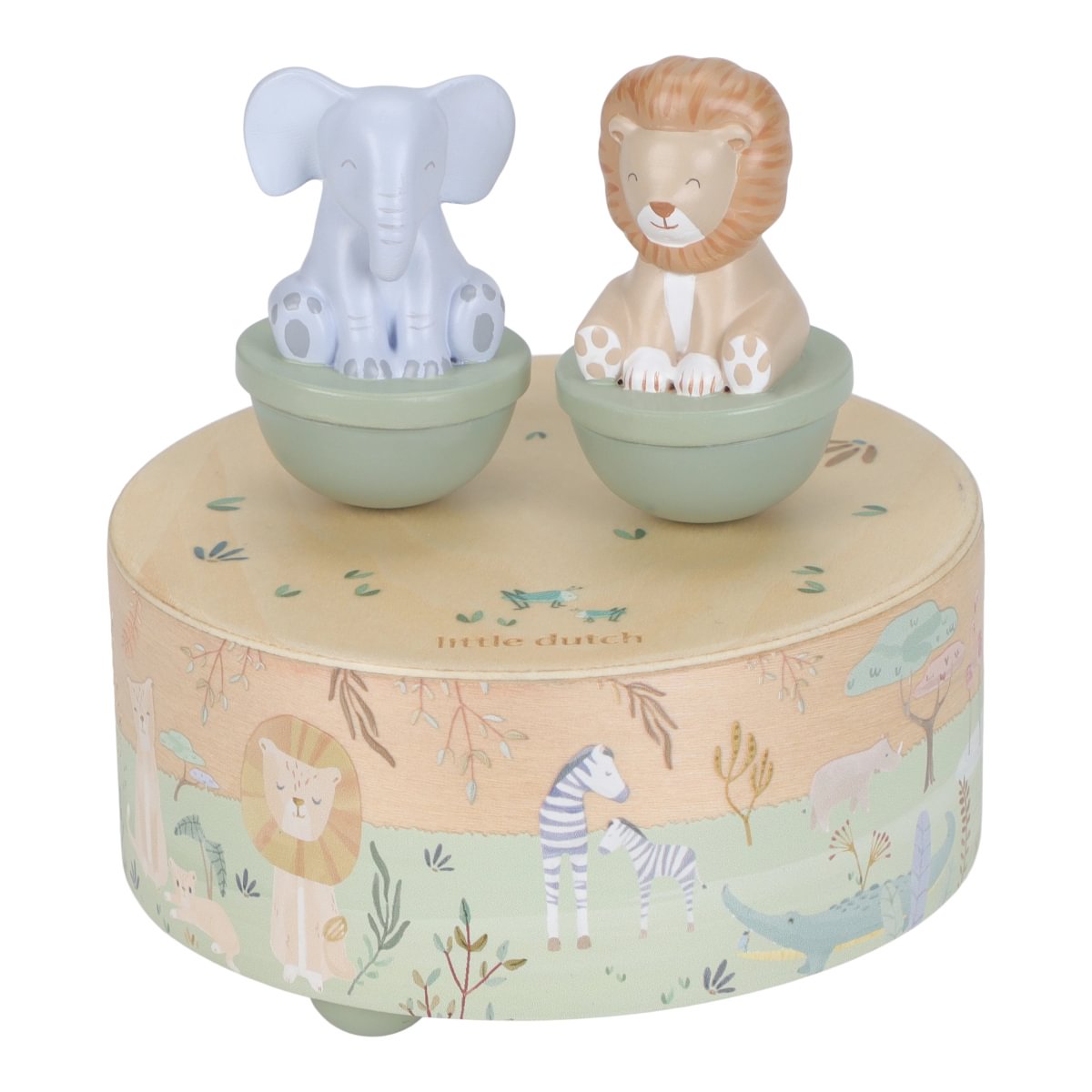 LD7489 Little Dutch mozgó figurás zenedoboz - Safari Friends (9)