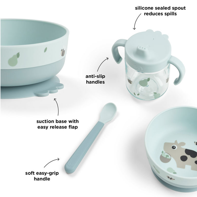 Foodie weaning set - Tiny farm - Blue