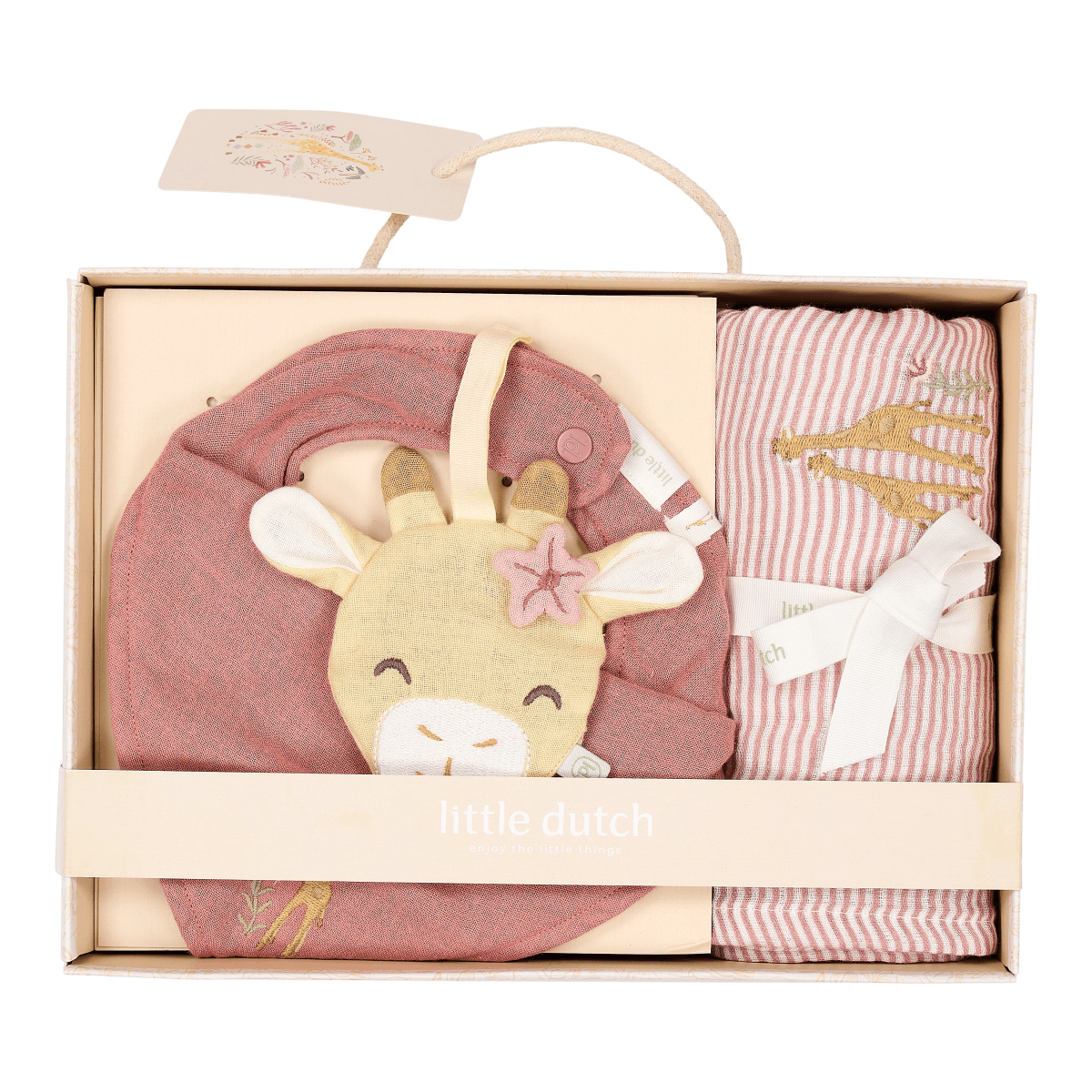 Little Dutch babatextil ajándékdoboz - flamingó